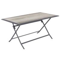 Table pliante 6 places Azua - Hespéride - Gris smoke et graphite - Aluminium traité époxy