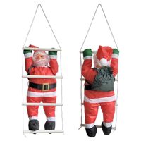 Père Noël Grimpant à l'Échelle 85 x 40 cm Textile Plastique
