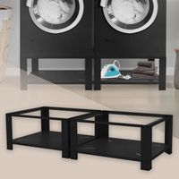 Supports de machine à laver Noir ML-Design - Lot de 2 - Surélève à 32cm - Rangement pratique