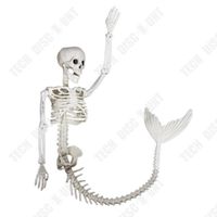 TD® Ornement Halloween Sirène Squelette 80CM Design pliable Décoration de scène d'horreur Convient à la décoration d'Halloween
