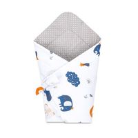 Gigoteuse d'emmaillotage bébé couverture, Nid Réversible universelle pour Garçon et Fille poussette Arc-en-ciel–Coton Gris
