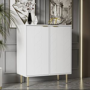 BUFFET - BAHUT  Commode de Chambre Moderne à 2 Portes, Armoire Cou