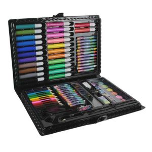 Boite de couleurs enfant 3-6 ans : crayons couleurs, feutres lavables, pastel - Mallette