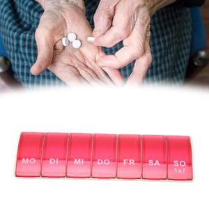 PILULIER étui à pilules 7 jours Organisateur de pilules hebdomadaires pour patients âgés, étui à pilules portable de 7 jours  116095