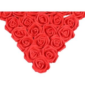 FLEUR ARTIFICIELLE 50Pcs Rose Artificielle 7Cm Fleur Saint Valentin T