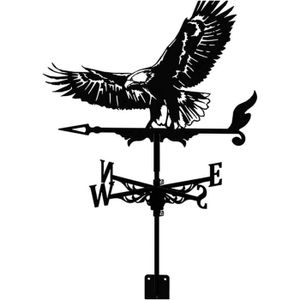 GIROUETTE - CADRAN Girouette Aigle à tête Blanche en métal pour décoration de Jardin extérieur Artisanat Ornements girouette en Fer girouette en A30