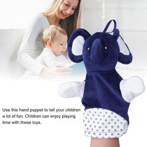 THÉÂTRE - MARIONNETTE Marionnette à main animale - Keenso - Éléphant bleu - Motifs brillants - Tissus de haute qualité