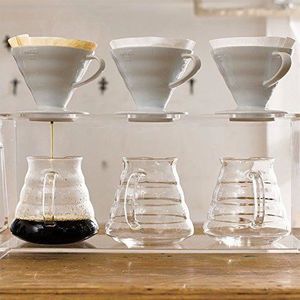 HARIO V60 résistant à la Chaleur Verre Coffee Dripper bois d/'olivier 02 VDG-02-OV