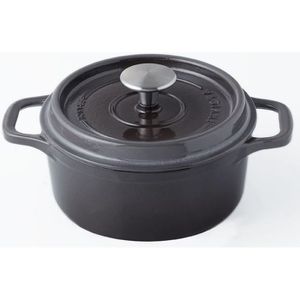 Mini cocotte sublime fonte rond 0,6 L 12 cm noir Chasseur
