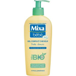 SAVON - SHAMPOING BÉBÉ Gel Corps et Cheveux Très Doux MIXA Bio - 250 ml