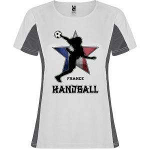 T-SHIRT MAILLOT DE SPORT T-shirt enfant bicolore handball 'La Battante' - g