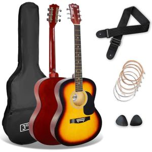 GUITARE Pack Guitare Acoustique 4-4 Taille Standard Avec C