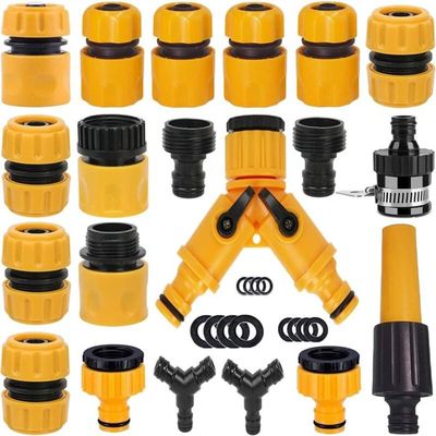 2 Voies Répartiteur Adaptateur,Séparateur En Y 3/4 Pouces Hose Connector Tuyau Arrosage A Double Connexion Regulateur De Debit Eau Et Verrouillabl 98410861