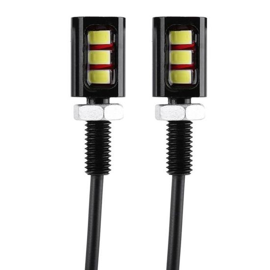 ETUKER 2x Éclairage Plaque Immatriculation LED 12V - Blanche, Étanche, Homologuée CE Pour Voiture Et Remorque