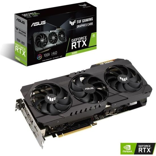 Carte graphique ASUS TUF Gaming GeForce RTX 3080 - 10 Go (TUF-RTX3080-10G-GAMING)