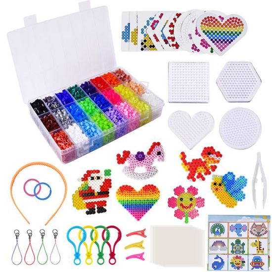 Kit Perles à Repasser 5mm Perles à Repasser YESLUSY Lot De 6 300 Pailletées De 5 Mm Avec Plaques Kit Perles à Repasser 5mm Perles à Repasser YESLUSY Lot De 6 300 Pailletées De 5 Mm Avec Plaques