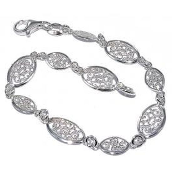 Bracelet Femme En Argent Fin 925 - Longueur 18 Cm, Neuf Avec étiquettes