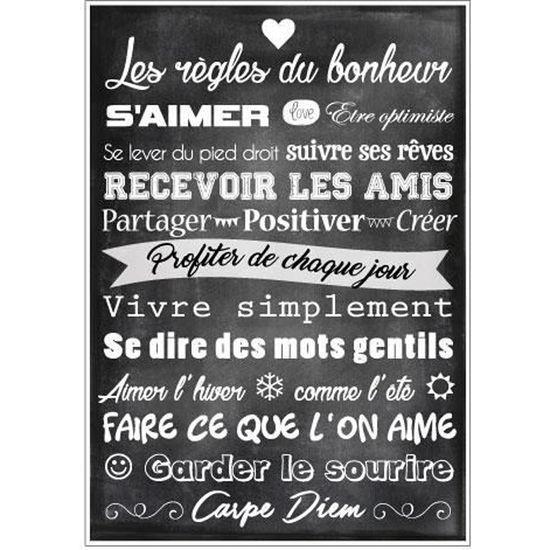 Adhesif Permanent Mural Les Regles Du Bonheur Effet Ardoise Gris Noir Blanc 297 X 4 Mm Sticker Citations Autocollant Cdiscount Maison Adhesif Permanent Mural Les Regles Du Bonheur Effet Ardoise Gris Noir Blanc 297 X 4 Mm Sticker Citations Autocollant Cdiscount Maison