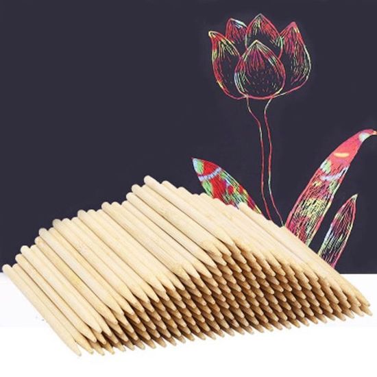 200 Bâtonnets Bambou Naturel 40cm - Pour Bricolage, DIY, Déco - Lot Économique