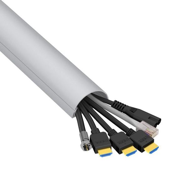 Goulotte Adhésive - Blanc Pur RAL 9016 - 7x12 Mm - Longueur 2m - PVC - Intérieur - Bricolage