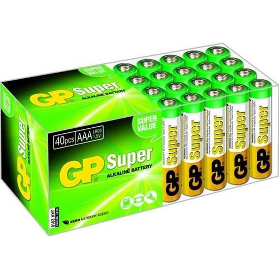 GP Batteries Super Pile LR3 (AAA) alcaline(s) 1.5 V 20 pc(s) - Cdiscount  Jeux - Jouets