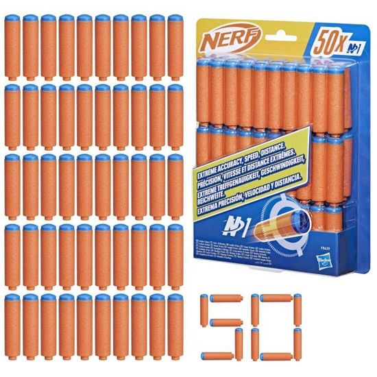 Recharge De 50 Fléchettes Nerf N1 - Compatibles N Series - Mousse Haute Performance - Pour Enfants Dès 8 Ans