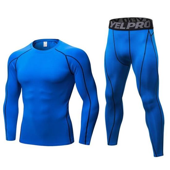 Ensemble Sport Homme Flyself 5 Pièces - T-Shirt, Legging, Veste - Fitness, Running, Cyclisme