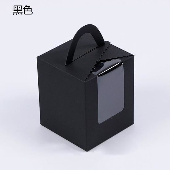 10 Boîtes à Gâteau Avec Plateau - Carton Blanc 25.4x25.4x20.3 Cm, Fenêtre Transparente, Pour Transport Pâtisserie, Biscuits, Cadeaux
