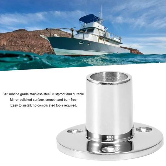 SURENHAP Base ronde de main courante de bateau 4 pièces main courante SURENHAP Base ronde de main courante de bateau 4 pièces main courante