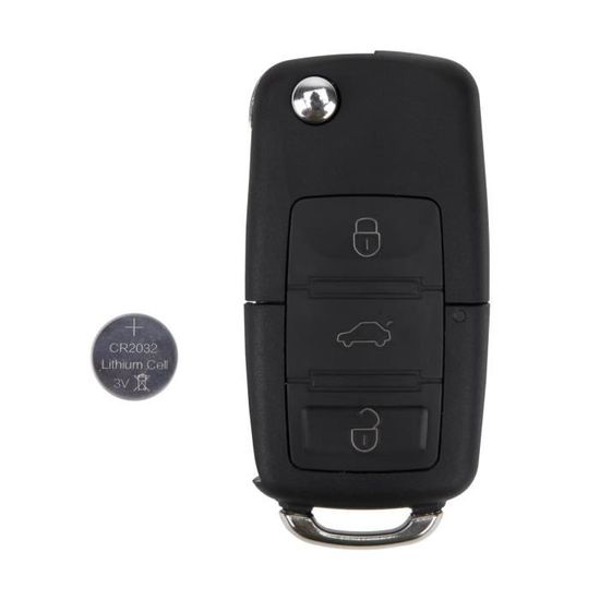 Acheter Coque de clé télécommande pliable à 3 boutons, pour VW Volkswagen  Golf Polo T5 Passat Skoda Beetle, coque de tête de clé de voiture