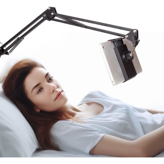 Lecreatekit Support Microphone Rotatif 360° Pour IPad, Smartphone - Bras Réglable Avec Clip Universel