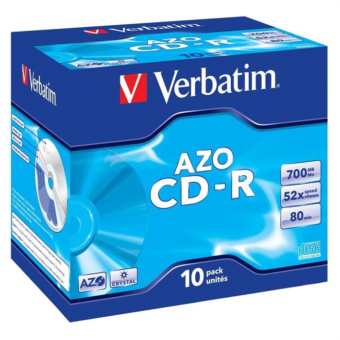 Verbatim CD R AZO Crystal 700 MB 10 Unités - vue 3