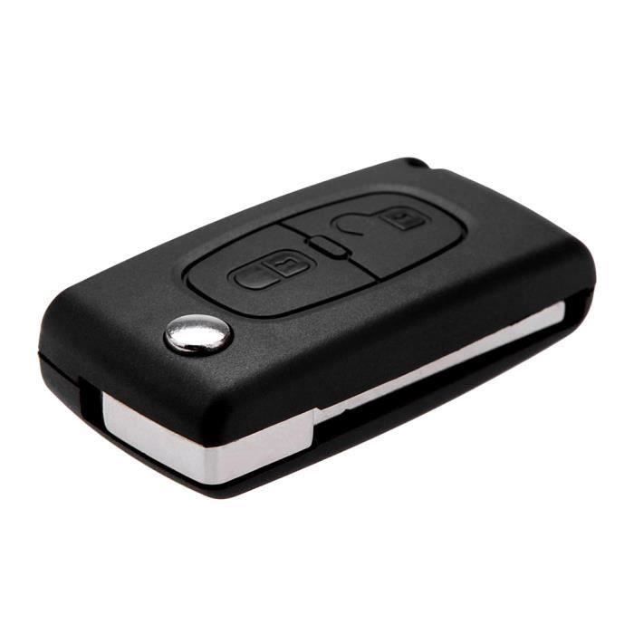 KYY 2 Boutons Clé De Voiture Shell Flip À Distance Pliant Clé De Voiture Cas De Remplacement Pliable Clé De Voiture Couverture Pas