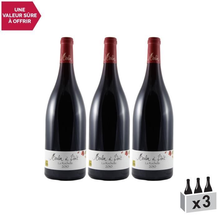 Moulin-à-Vent Rouge 2010 - Lot de 3x150cl - Domaine Olivier Merlin - Vin AOC Rouge du Beaujolais - Cépage Gamay
