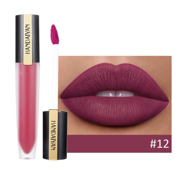 Nouvelle mode rouge à lèvres cosmétiques femmes lèvres sexy mat brillant à lèvres fête 12 couleurs n2356