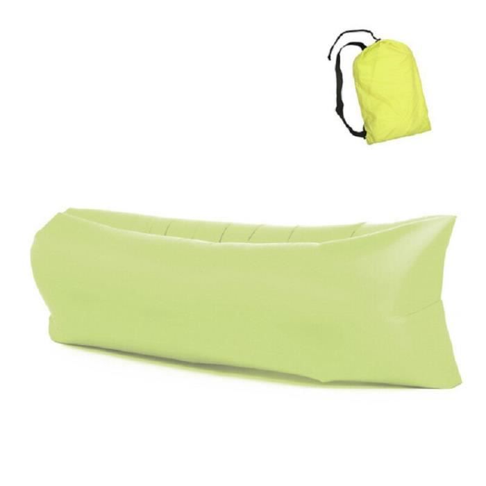 Canapé-lit gonflable inclinable léger pour la plage vert