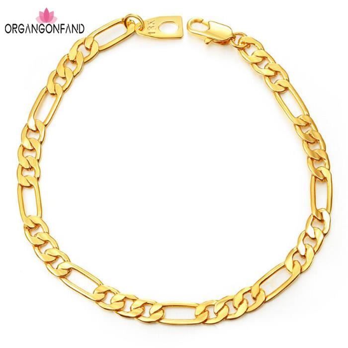 ORGANGONFAND Bracelet Homme Cuivre Plaqué 18K