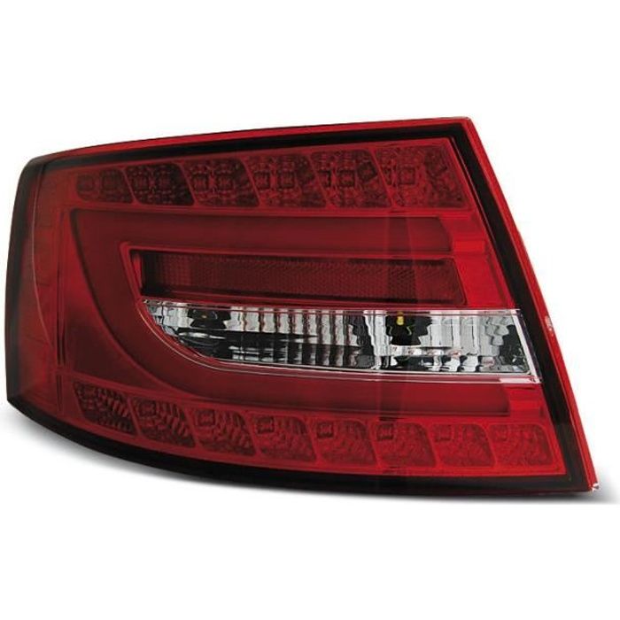 Paire de feux arriere Audi A6 C6 berline 04-08 rouge blanc led LTI 7 pins (UC5)
