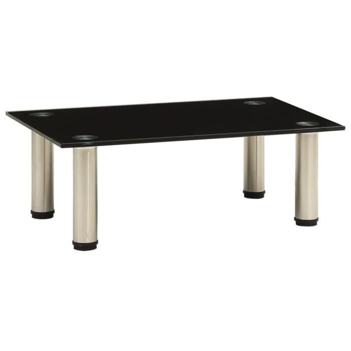 6175GARDEN Desgin - Meuble TV ,Armoire Télévision ,Table de Salo Meuble TV Noir 40x35x17 cm Verre trempé