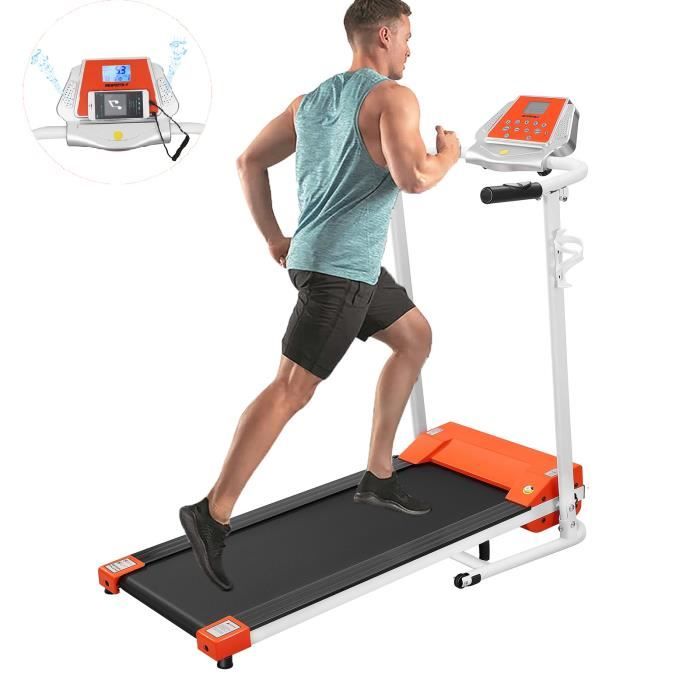 Tapis de course - 1 à 10 Km/h - écran LED multifonctions - 128 x 50 x 118 cm - 12 programmes