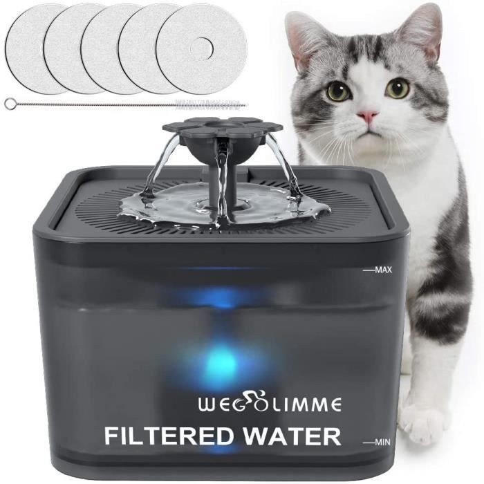 WEGOLIMME Fontaine à Eau pour Chat Distributeur Automatique Chat Gamelle Chien