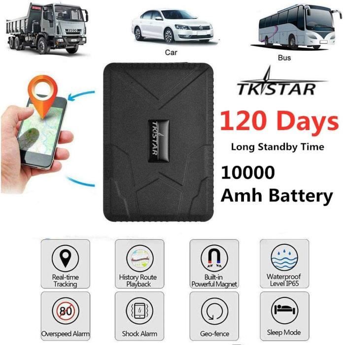 GPS et accessoires TKSTAR tk915 Tracker GPS Voiture Temps de Marche 120 Jours Traceur localisation véhicule en Temps rée 9715