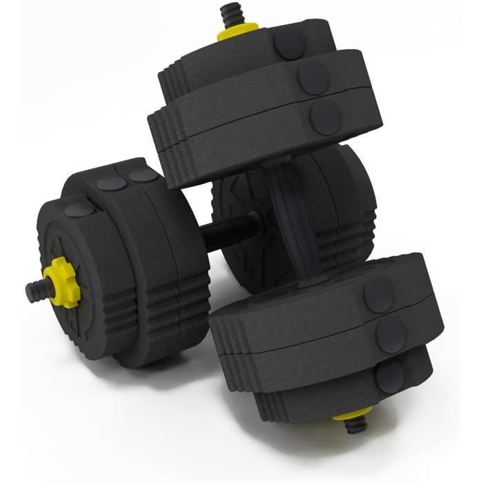 SogesHome Ensemble d'haltères réglables 25 kg haltères de Fitness Anti-roulement pour entraînement de Musculation à Domicile, SH-YZW