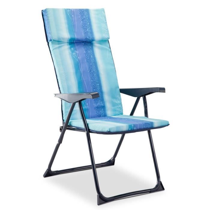 TriGold Pliable Chaise De Camping avec Repose-Pieds,Ext/érieur Portable Chaise Longue,R/églable Fauteuil De Camping avec Breathable Back Mesh