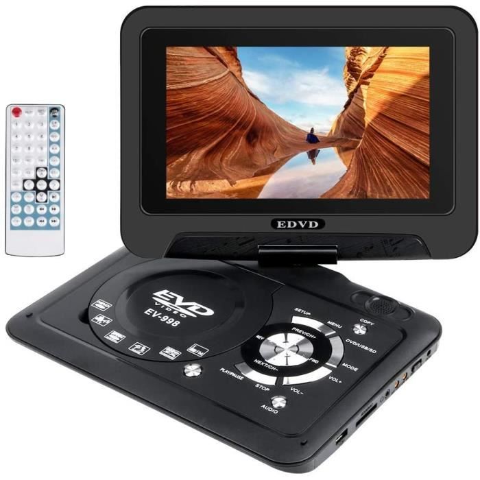 Lecteurs DVD portables Wimaha Lecteur de DVD Portable HDMI Prise en Charge Gratuite de Toutes Les régions Carte SD Disqu 5830