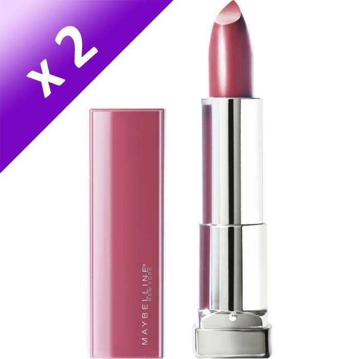 MAYBELLINE Rouge à lèvres New York Color Sensation Made For All - 376 Pink For Me (Lot de 2)