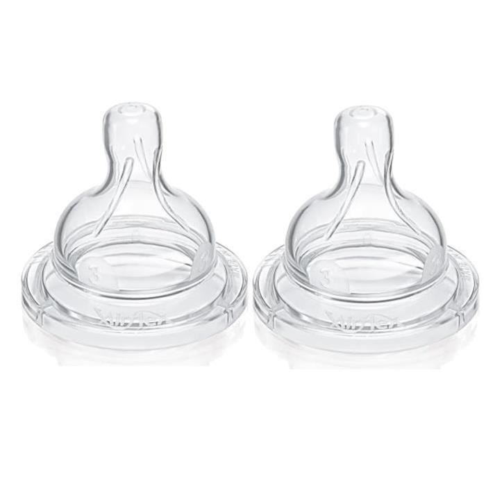 PHILIPS AVENT SCF633/27 2 tétines Anti-colic 3m+ - 3 trous (Lot de 3)