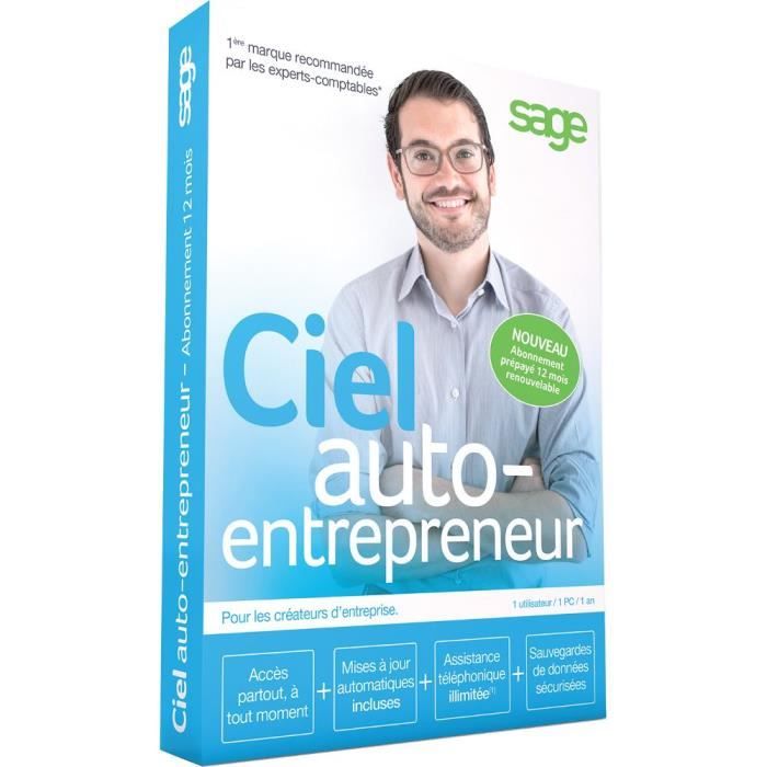 Ciel Auto-entrepreneur - Licence 1 an - 1 poste - A télécharger