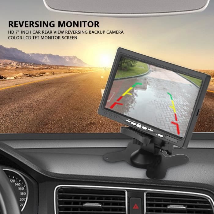 Cikonielf HD 7 'pouces Caméra de Recul Kit Système + Ecran Moniteur LCD TFT Pr Voiture Camion Bus