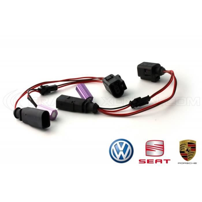 2x Faisceaux Plug&Play CANBUS, pour effacer un message d'erreur ODB avec l'installation de LED sur Volkswagen golf 5, 6 & 7, Sciroc